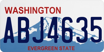 WA license plate ABJ4635