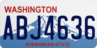 WA license plate ABJ4636