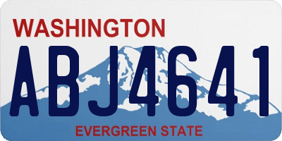 WA license plate ABJ4641
