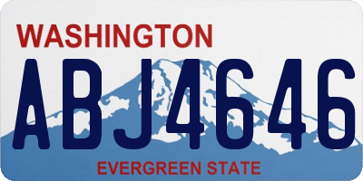 WA license plate ABJ4646