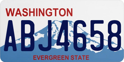 WA license plate ABJ4658