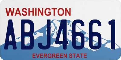 WA license plate ABJ4661