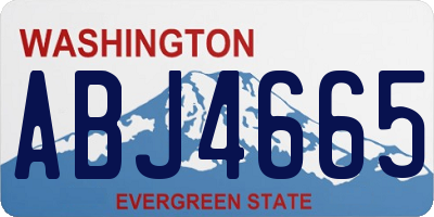 WA license plate ABJ4665