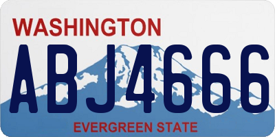 WA license plate ABJ4666