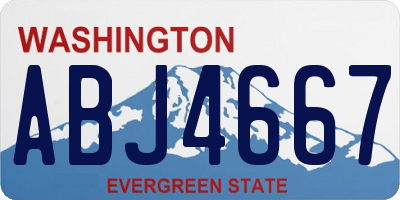 WA license plate ABJ4667
