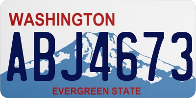 WA license plate ABJ4673