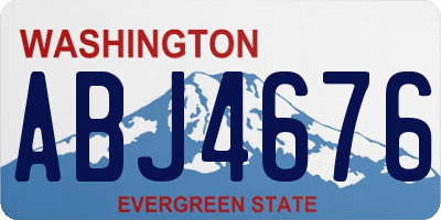 WA license plate ABJ4676