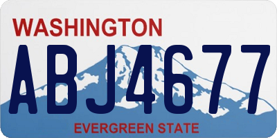 WA license plate ABJ4677