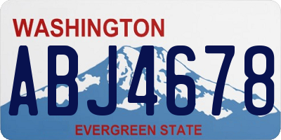 WA license plate ABJ4678