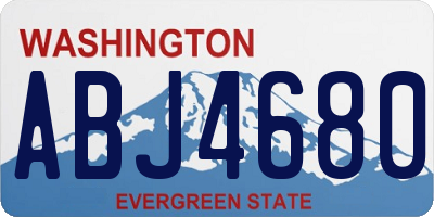 WA license plate ABJ4680