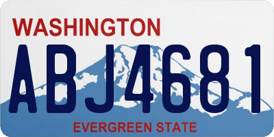WA license plate ABJ4681