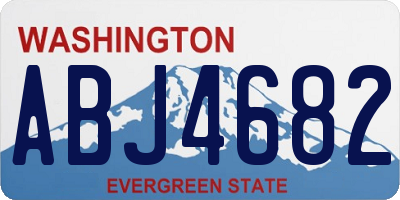WA license plate ABJ4682