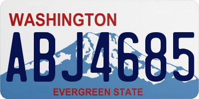 WA license plate ABJ4685