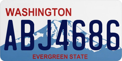 WA license plate ABJ4686