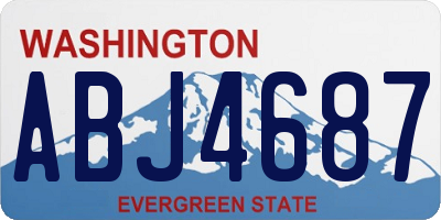 WA license plate ABJ4687
