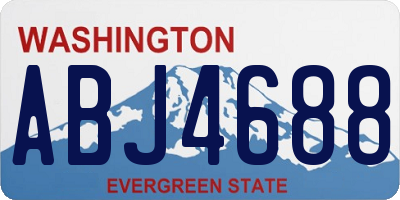 WA license plate ABJ4688