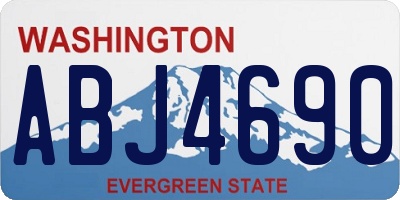 WA license plate ABJ4690