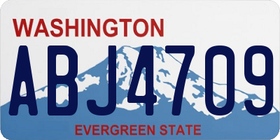 WA license plate ABJ4709