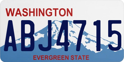 WA license plate ABJ4715