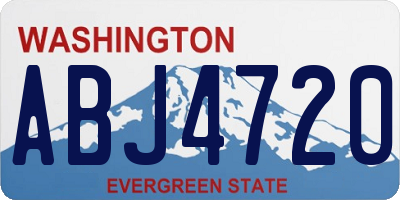 WA license plate ABJ4720