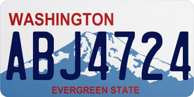 WA license plate ABJ4724