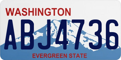 WA license plate ABJ4736