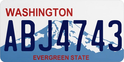 WA license plate ABJ4743