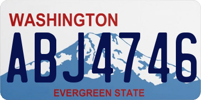WA license plate ABJ4746