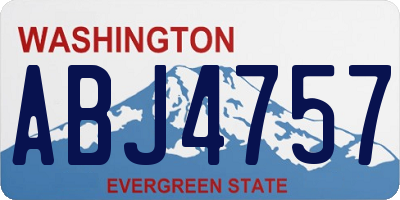 WA license plate ABJ4757