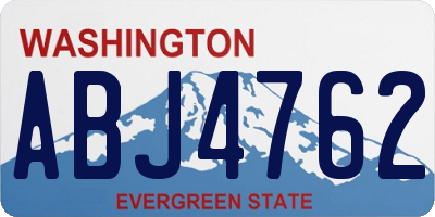 WA license plate ABJ4762