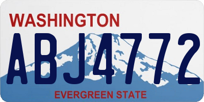 WA license plate ABJ4772