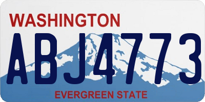 WA license plate ABJ4773