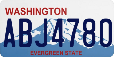 WA license plate ABJ4780