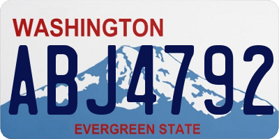 WA license plate ABJ4792