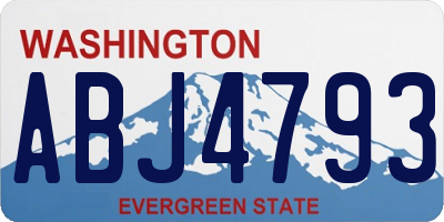 WA license plate ABJ4793