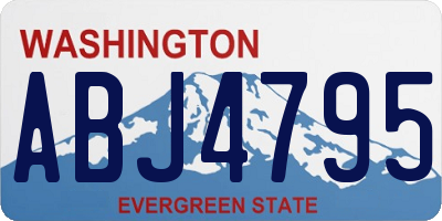 WA license plate ABJ4795