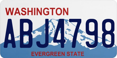 WA license plate ABJ4798