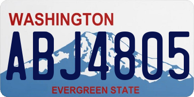 WA license plate ABJ4805