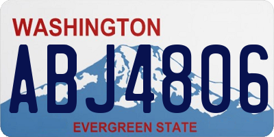 WA license plate ABJ4806