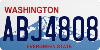 WA license plate ABJ4808