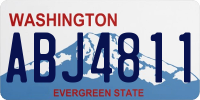 WA license plate ABJ4811