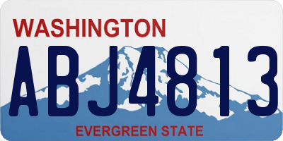 WA license plate ABJ4813