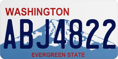 WA license plate ABJ4822