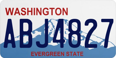 WA license plate ABJ4827