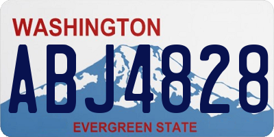 WA license plate ABJ4828