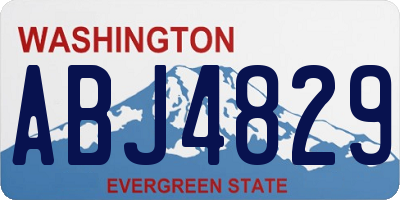 WA license plate ABJ4829
