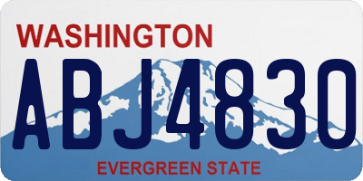 WA license plate ABJ4830