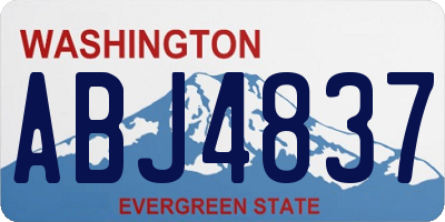 WA license plate ABJ4837