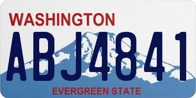 WA license plate ABJ4841
