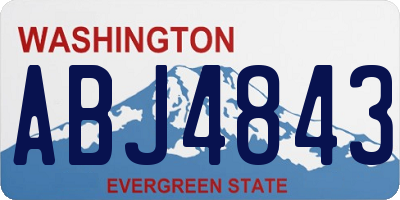 WA license plate ABJ4843